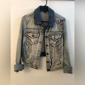 Jean Jacket with American Flag details